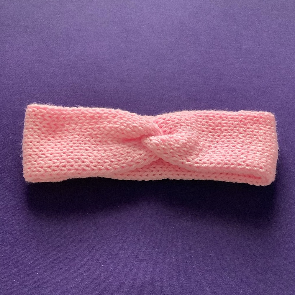 pink knit headband